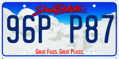 SD license plate 96PP87