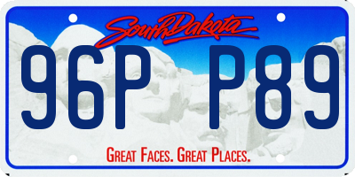 SD license plate 96PP89