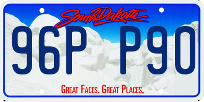 SD license plate 96PP90