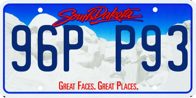 SD license plate 96PP93