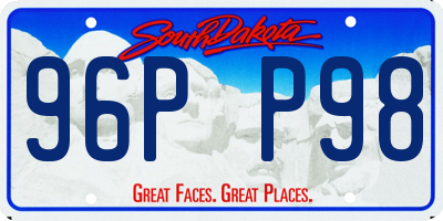 SD license plate 96PP98