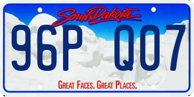 SD license plate 96PQ07