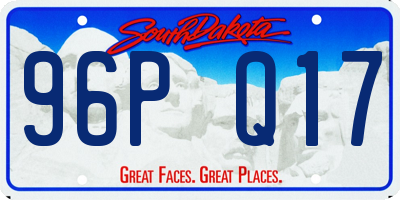 SD license plate 96PQ17