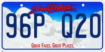 SD license plate 96PQ20