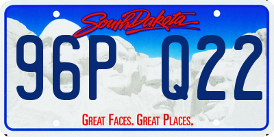 SD license plate 96PQ22