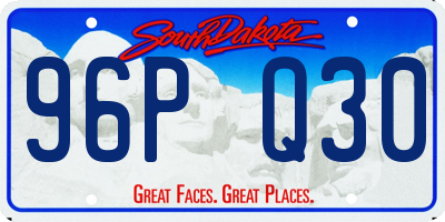 SD license plate 96PQ30