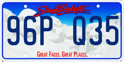 SD license plate 96PQ35