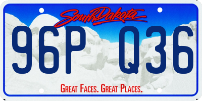 SD license plate 96PQ36