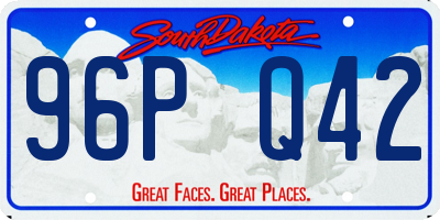 SD license plate 96PQ42