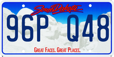SD license plate 96PQ48