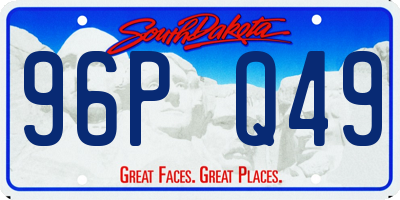SD license plate 96PQ49