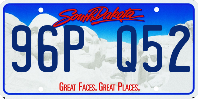 SD license plate 96PQ52