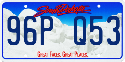 SD license plate 96PQ53
