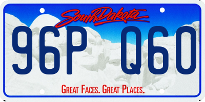 SD license plate 96PQ60