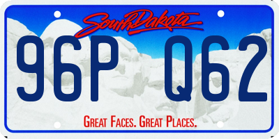 SD license plate 96PQ62
