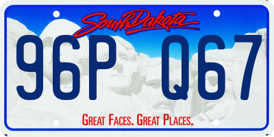 SD license plate 96PQ67