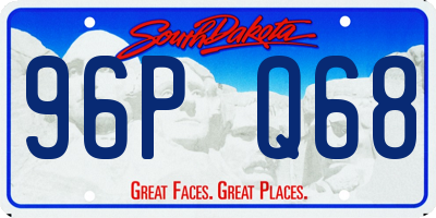 SD license plate 96PQ68