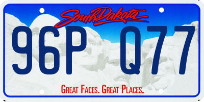 SD license plate 96PQ77
