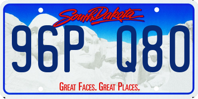 SD license plate 96PQ80