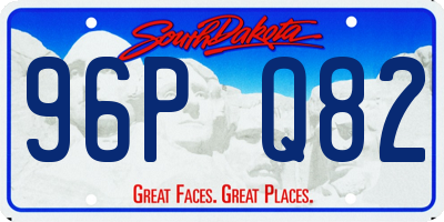 SD license plate 96PQ82