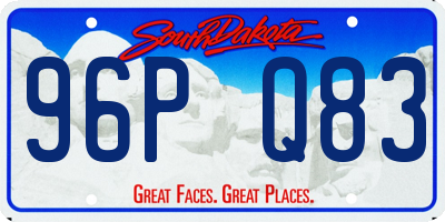 SD license plate 96PQ83