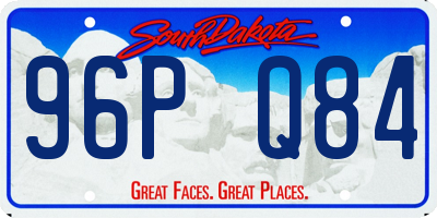 SD license plate 96PQ84