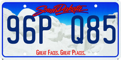 SD license plate 96PQ85