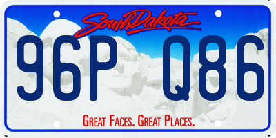 SD license plate 96PQ86