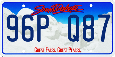 SD license plate 96PQ87