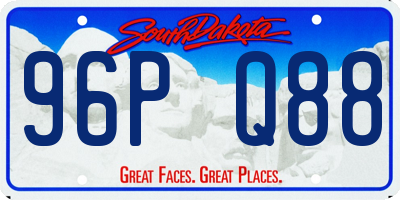 SD license plate 96PQ88