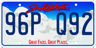 SD license plate 96PQ92