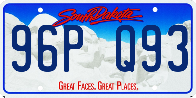 SD license plate 96PQ93