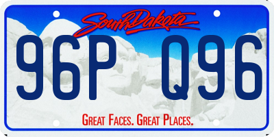 SD license plate 96PQ96