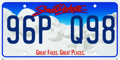 SD license plate 96PQ98