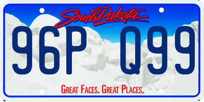SD license plate 96PQ99