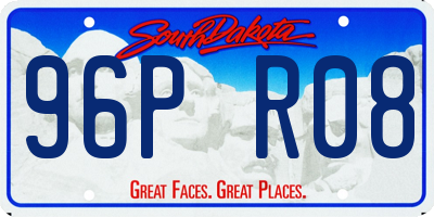SD license plate 96PR08