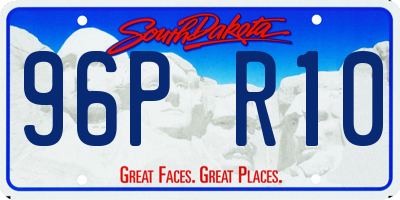 SD license plate 96PR10