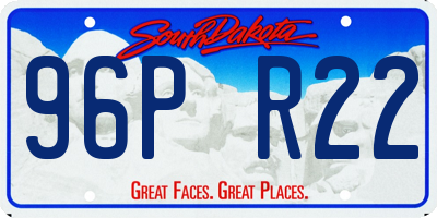 SD license plate 96PR22