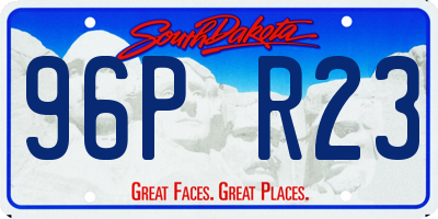 SD license plate 96PR23