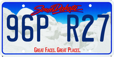 SD license plate 96PR27