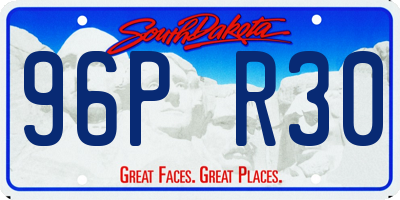SD license plate 96PR30