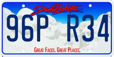 SD license plate 96PR34
