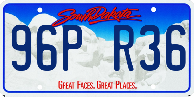 SD license plate 96PR36