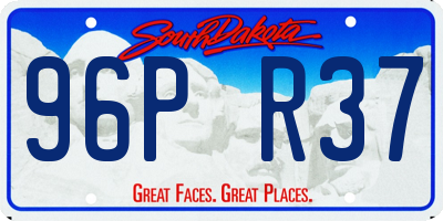 SD license plate 96PR37