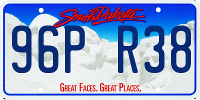 SD license plate 96PR38