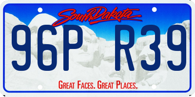 SD license plate 96PR39