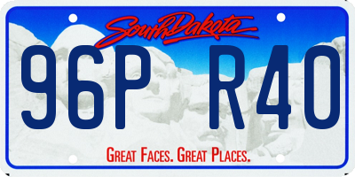 SD license plate 96PR40