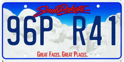 SD license plate 96PR41
