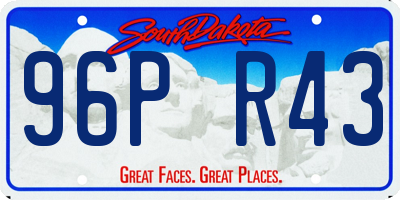 SD license plate 96PR43