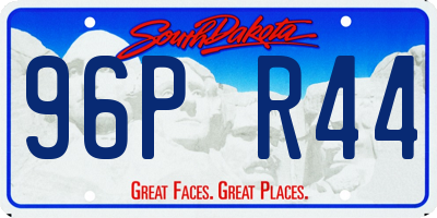 SD license plate 96PR44